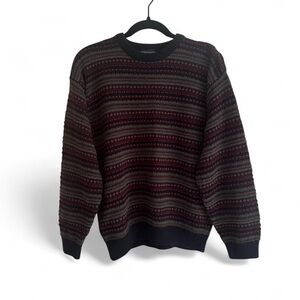 Jantzen Men's Crewneck Sweater - Black and Burgundy